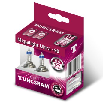 H4 12V- 60/55W (P43t) ( +90% ) Megalight Ultra +90 (..2.) 93098492 50440SXU B2