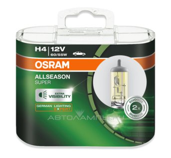 H4 12V- 60/55W (P43t) ( ) Allseason (2) DuoBox 64193ALS-HCB