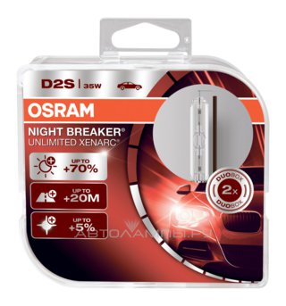 D2S 85V-35W (P32d-2) Xenarc Night Breaker Unlimited (2.) (Osram) 66240XNB-HCB (.2)